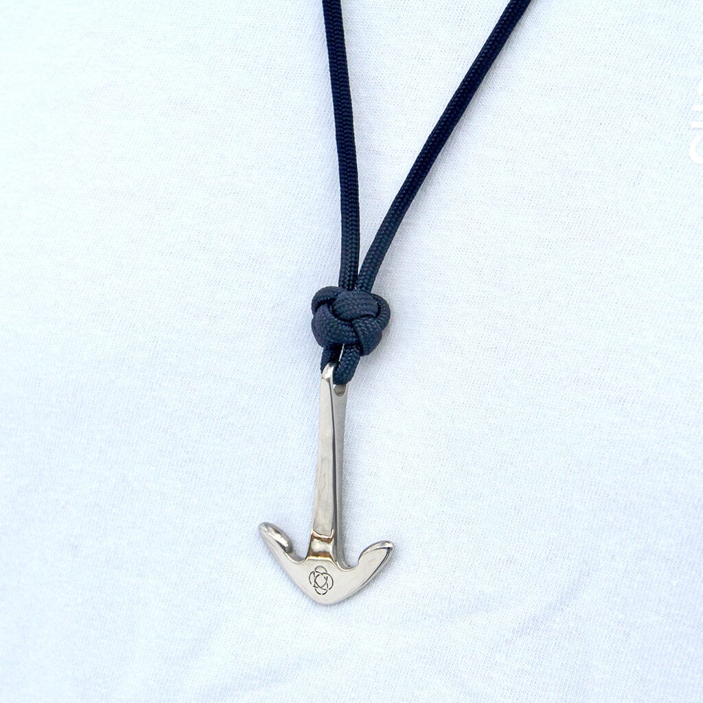 Navy Anchor Adjustable Necklace Stainless Steel 020 Mystic Knotwork 