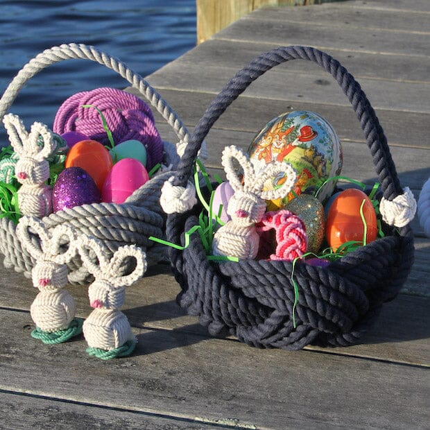 Celtic Knotted Navy Basket home decoration Mystic Knotwork 