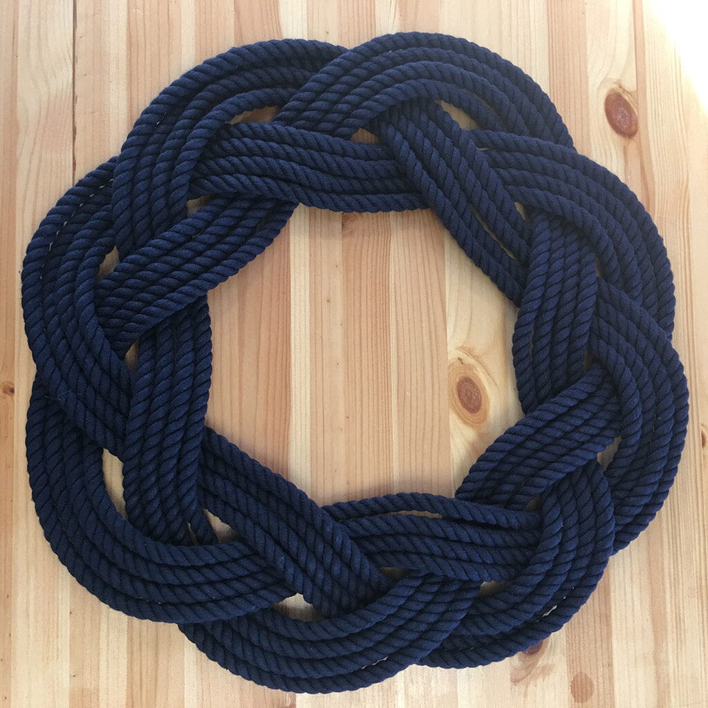 Sailor Knot Wreath or Centerpiece, Navy Blue Cotton home decoration Mysticknotwork.com 