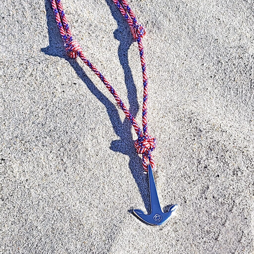 Patriotic Anchor Adjustable Necklace Stainless Steel 187 Mystic Knotwork 