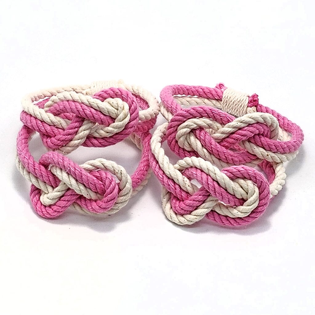 Nautical Knot Figure Eight Infinity Knot Napkin Rings, Tropical Colors, Set of 4 handmade at Mystic Knotwork