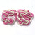 Figure Eight Infinity Knot Napkin Rings Stripe, Tropical Colors, Set of 4 napkin ring Mysticknotwork.com Pink 