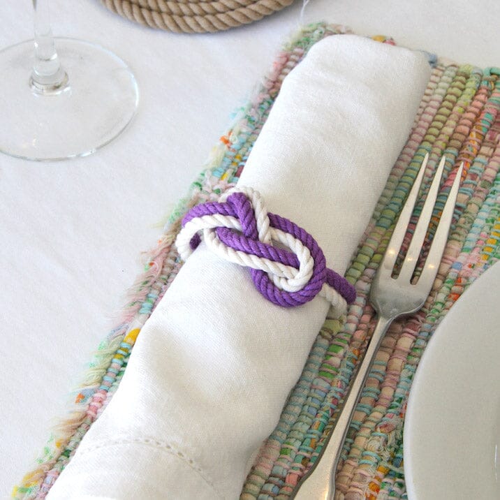 Figure Eight Infinity Knot Napkin Rings Stripe, Sets of 4 Mystic Knotwork 