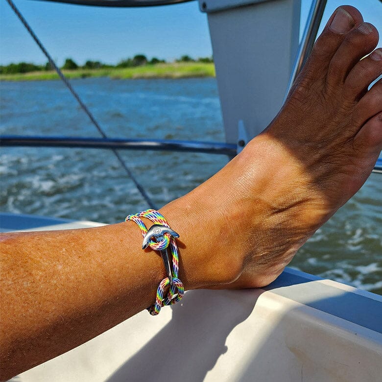 Rainbow Adjustable Anchor Wrap Use as a Bracelet,Anklet,or Necklace 137 Mystic Knotwork 