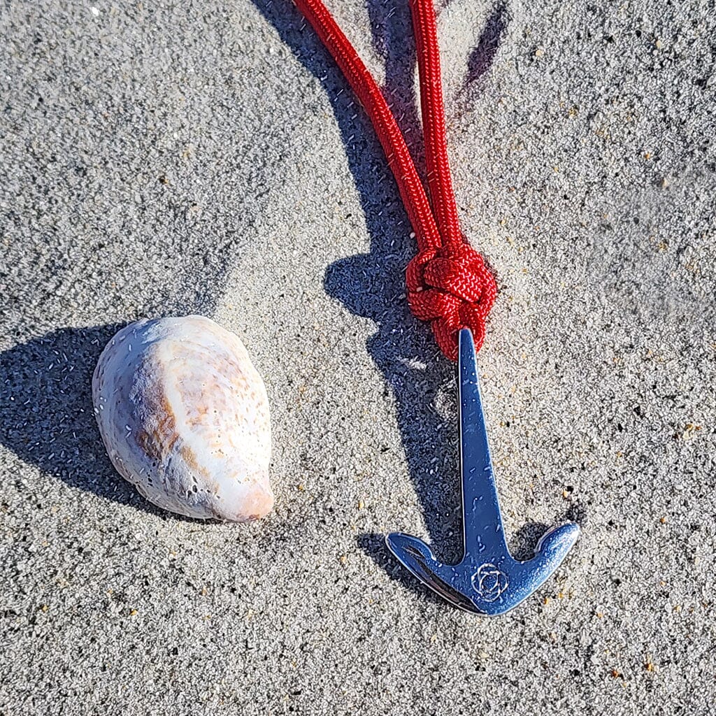 Red Anchor Adjustable Necklace Stainless Steel 028 Mystic Knotwork 