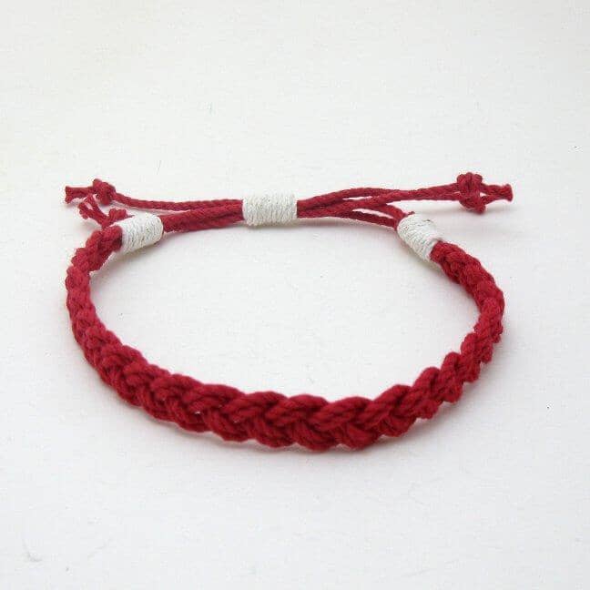 Nautical Knot Adjustable Woven Anklet, Choose from 17 Colors handmade at Mystic Knotwork