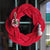 Nautical Wreath, Lobster Rope Sailor Knot Exterior Grade, Red Mystic Knotwork 