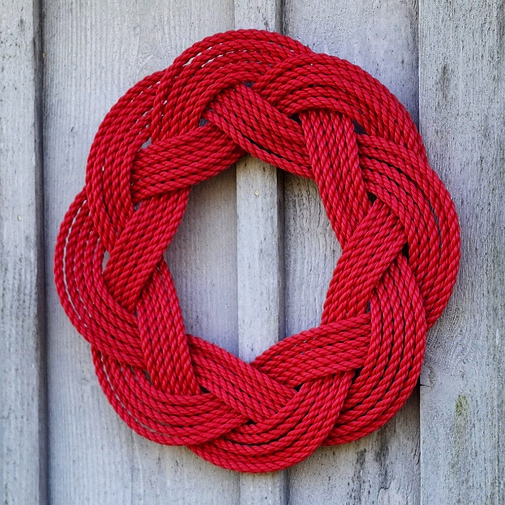 Valentine Rope Wreath, Upcycled lobster rope, Maine made wreath, Nautical outdoor wreath, door 2024 decoration by WharfWarp