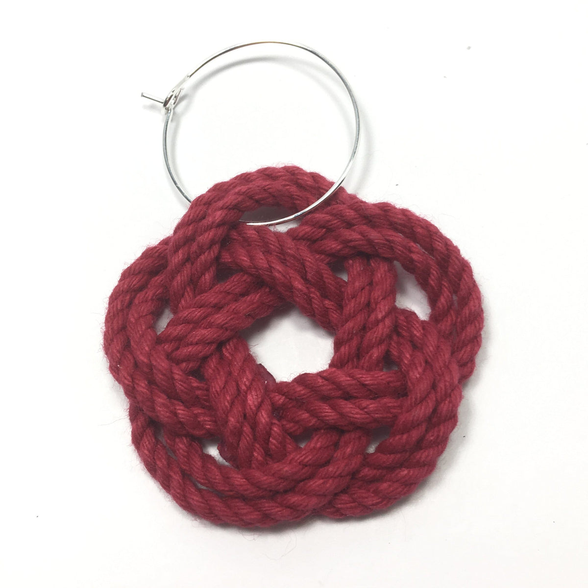 Sailor Knot Wine Charms, Nautical Colors kitchen Mysticknotwork.com Red 