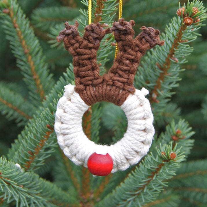 Macrame Reindeer Ornament Mystic Knotwork 