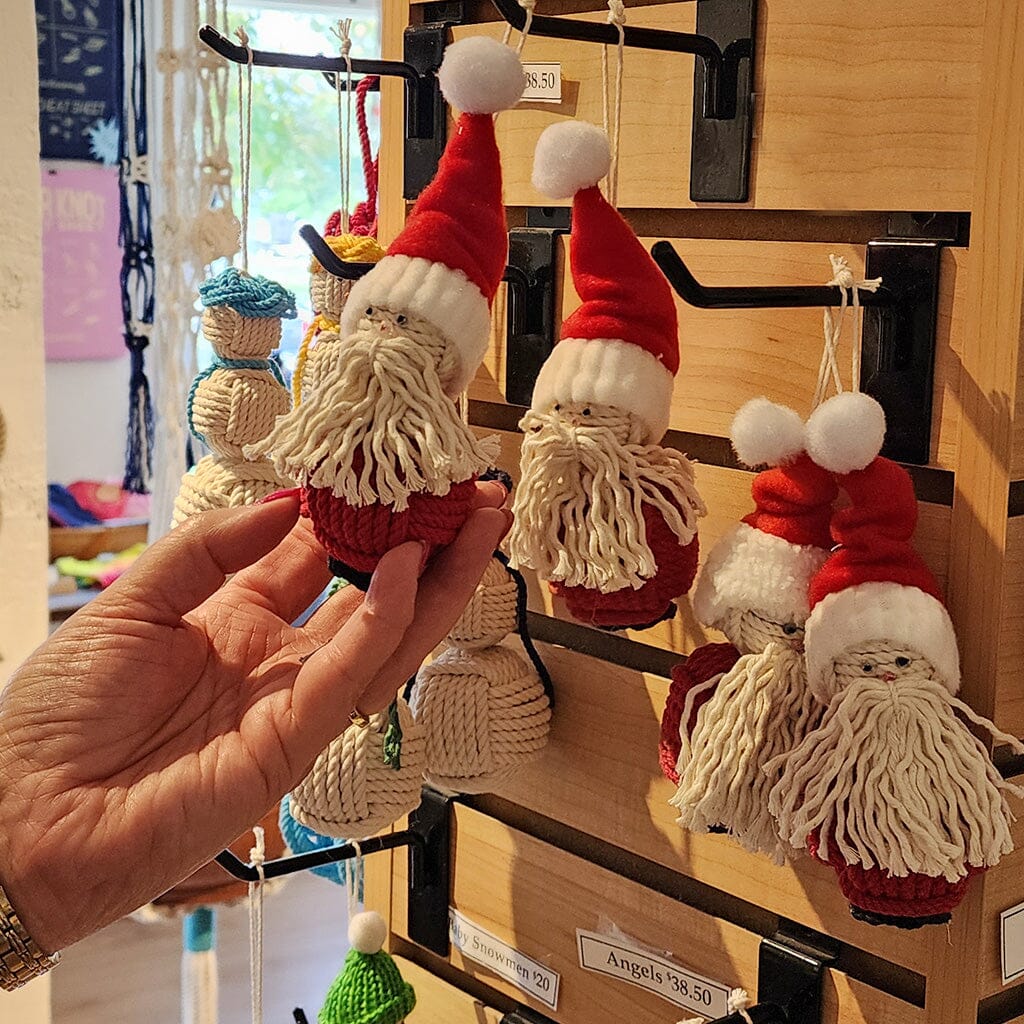 Nautical Santa Hand Woven Monkey Knots For Your Tree Christmas Mystic Knotwork 