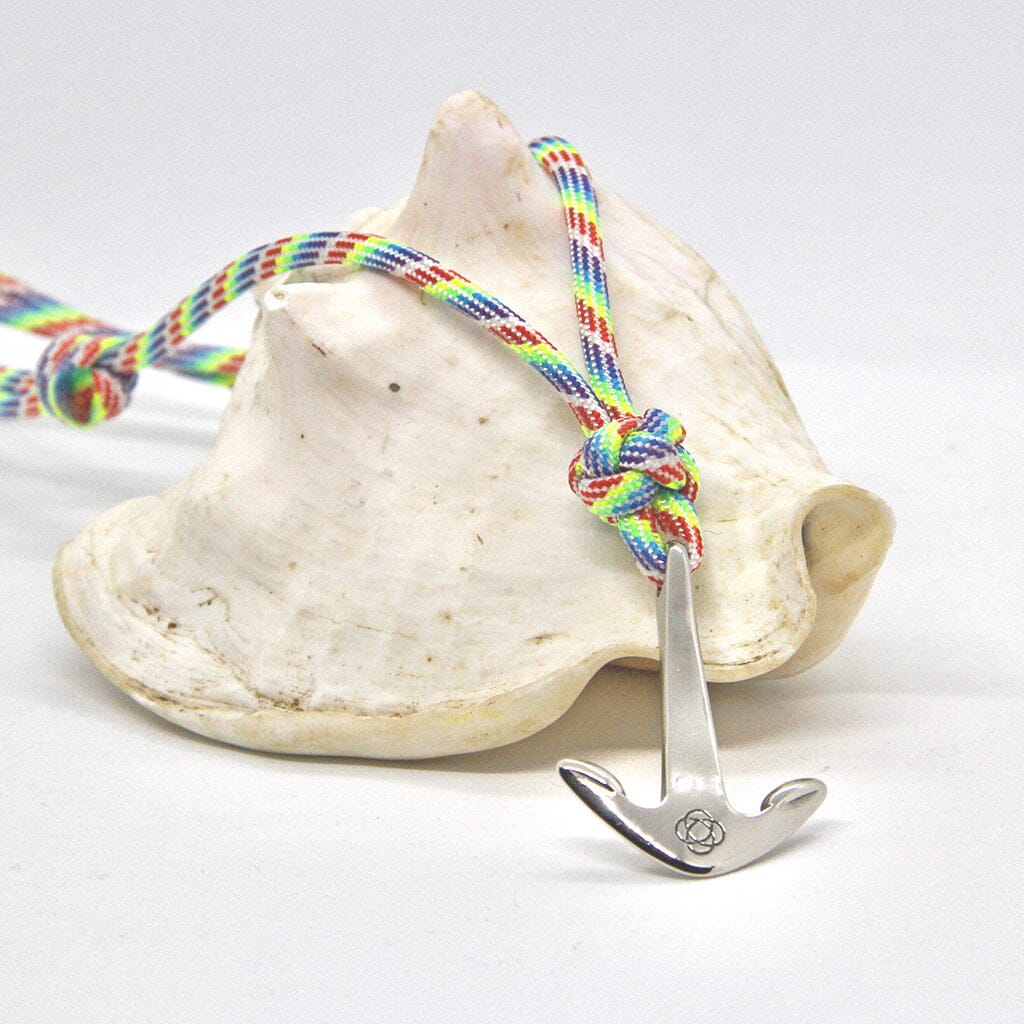 Rainbow Anchor Adjustable Necklace Stainless Steel 137 Mystic Knotwork 