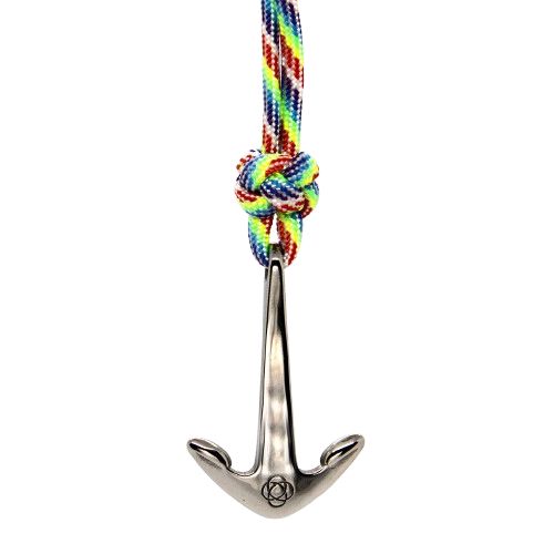 Rainbow Anchor Adjustable Necklace Stainless Steel 137 Mystic Knotwork 