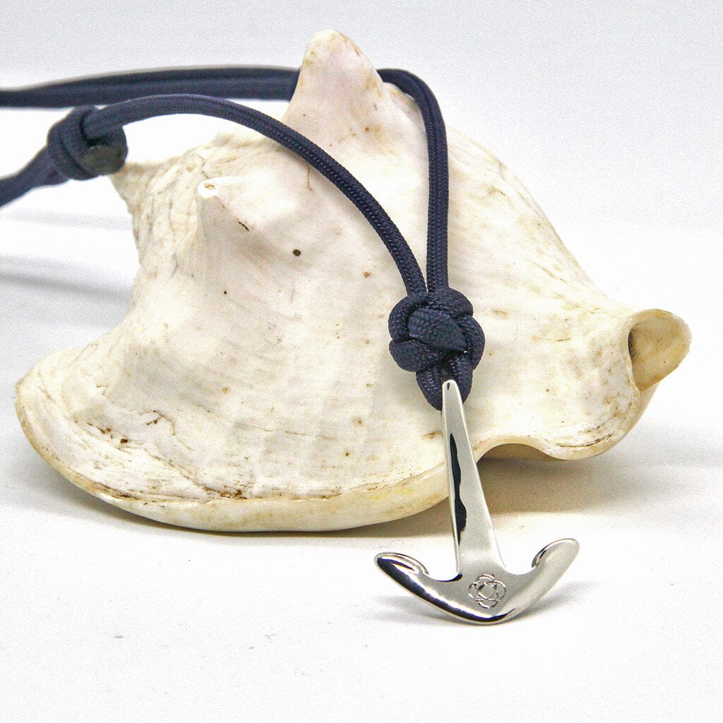 Black Anchor Adjustable Necklace Stainless Steel 022 Mystic Knotwork 