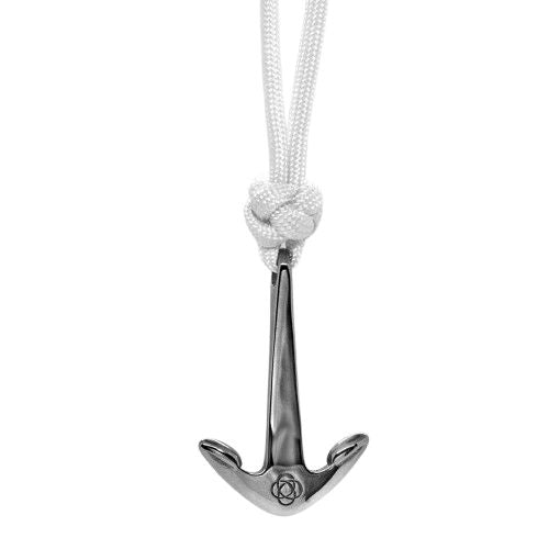 White Anchor Adjustable Necklace Stainless Steel 001 Mystic Knotwork 