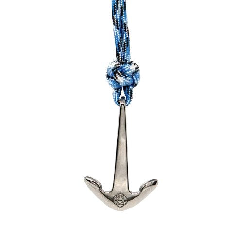 Blue Ice Anchor Adjustable Necklace Stainless Steel 074 Mystic Knotwork 