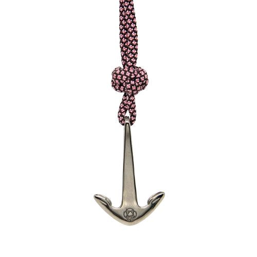 Pink Diamond Anchor Adjustable Necklace Stainless Steel 326 Mystic Knotwork 
