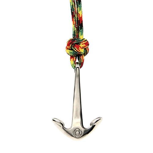 Rasta Anchor Adjustable Necklace Stainless Steel 191 Mystic Knotwork 