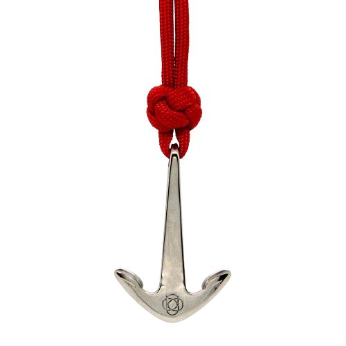 Red Anchor Adjustable Necklace Stainless Steel 028 Mystic Knotwork 