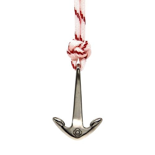 Red Stripe Anchor Adjustable Necklace Stainless Steel 164 Mystic Knotwork 
