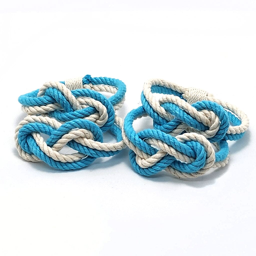 Bulk Pricing Figure Eight Infinity Knot Napkin Rings, Stripe Sets of 4 Mystic Knotwork 