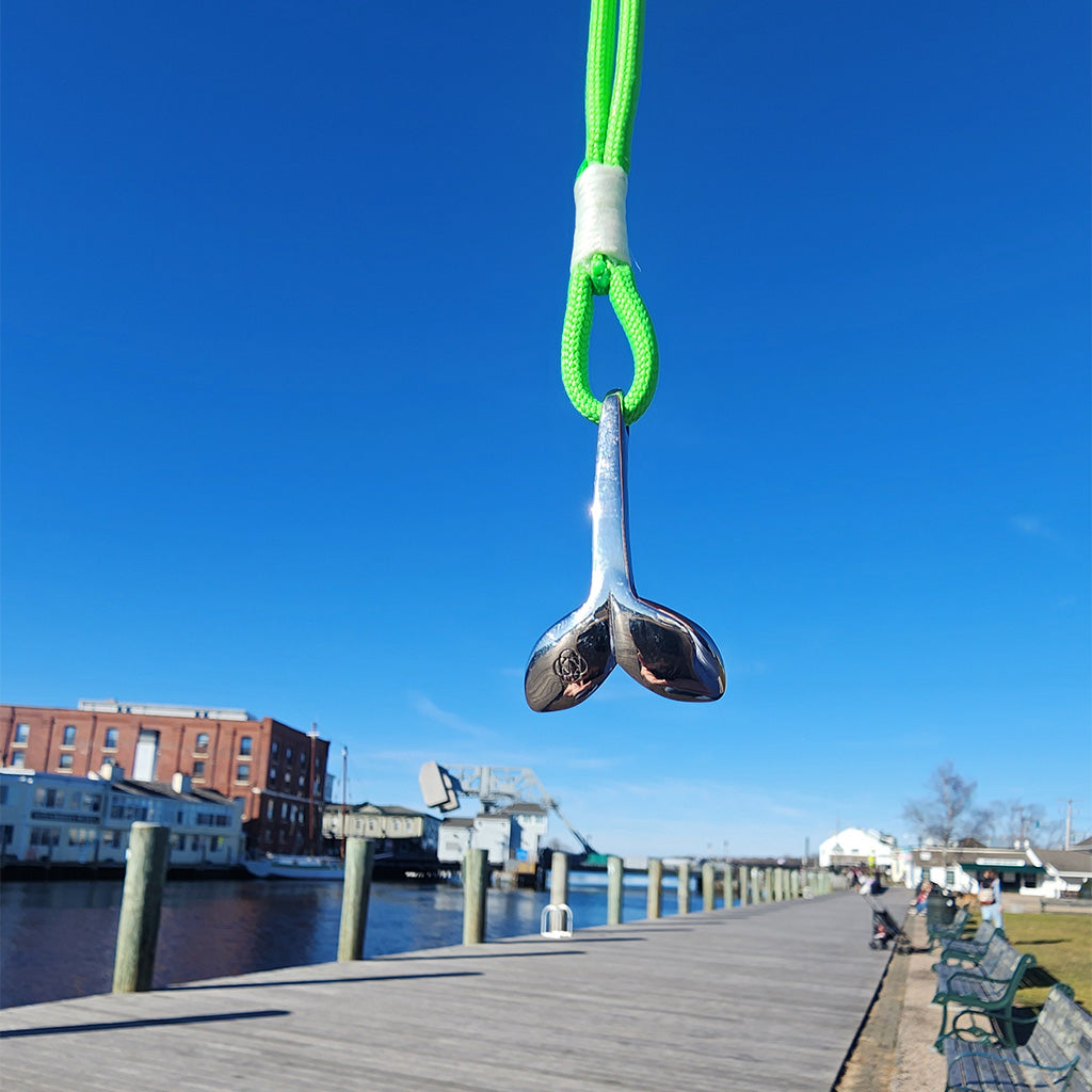 Lime Nautical Whale Tail Bracelet Stainless Steel