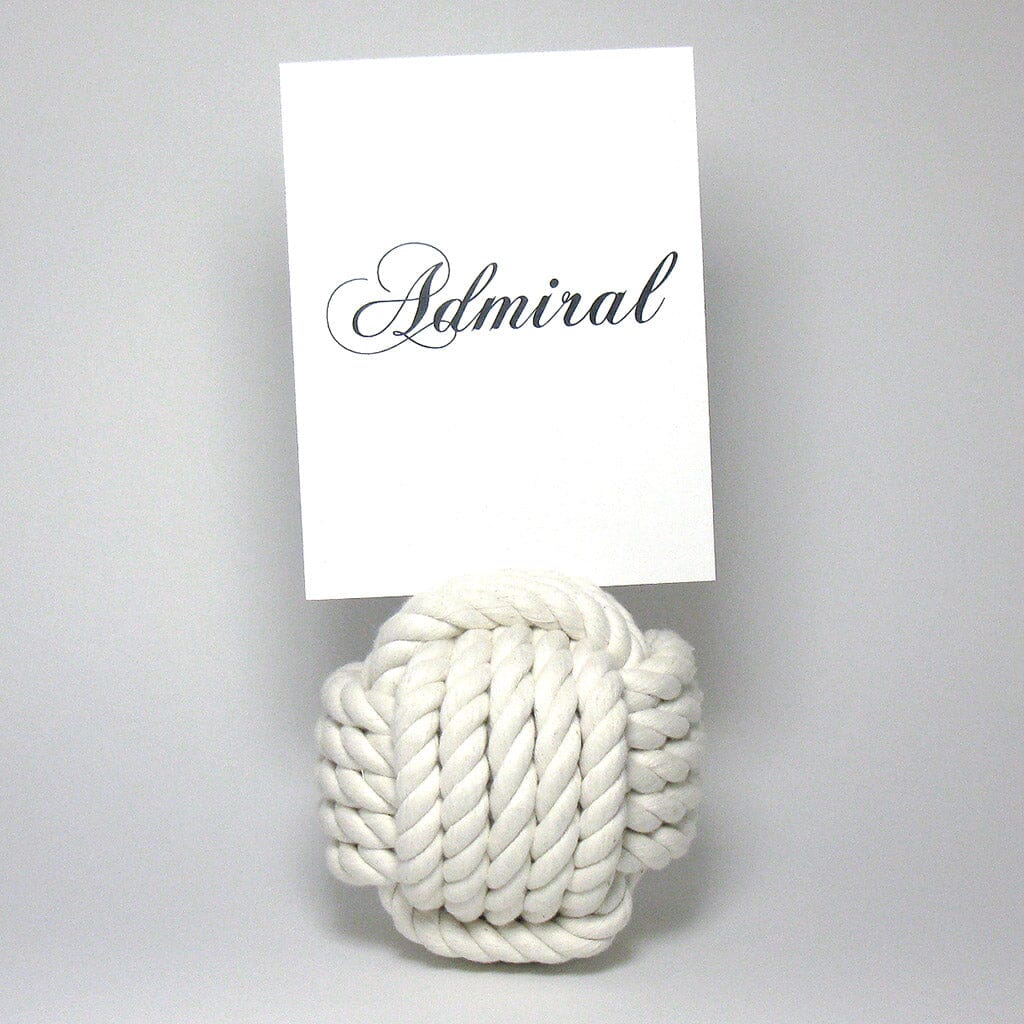 Nautical Knot Card Holder, White, 4.5", 5-Pass nautical wedding Mysticknotwork.com 