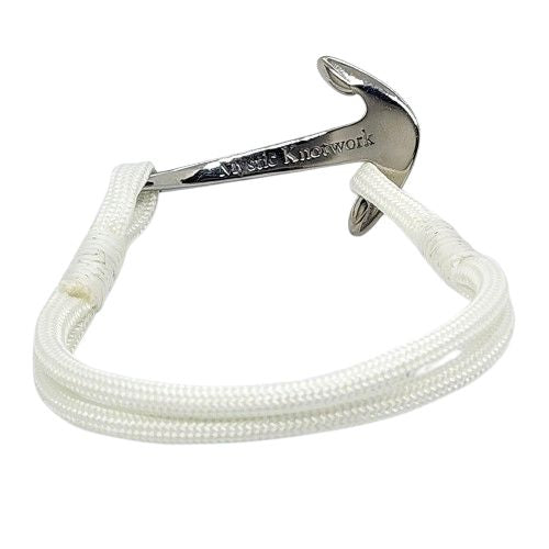 White Nautical Anchor Bracelet Stainless Steel 001 Mystic Knotwork 