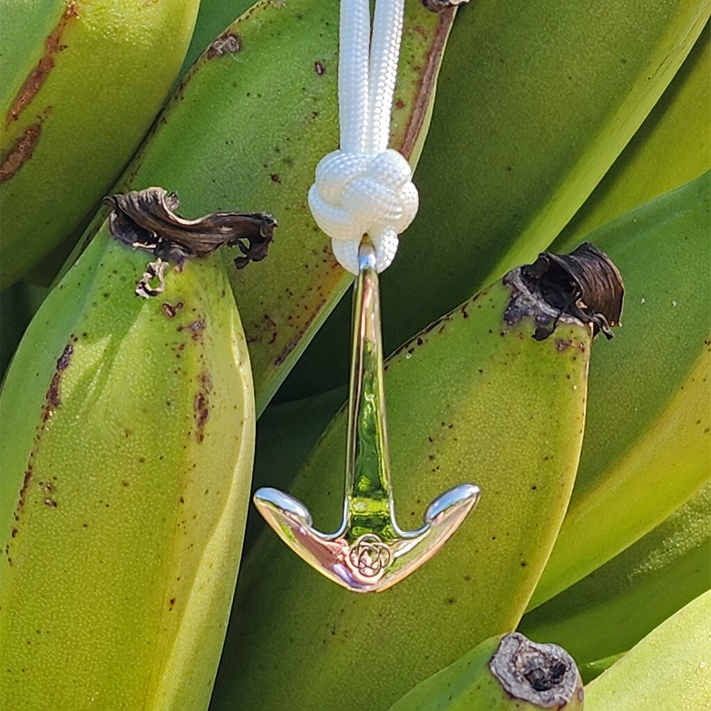 White Anchor Adjustable Necklace Stainless Steel 001 Mystic Knotwork 