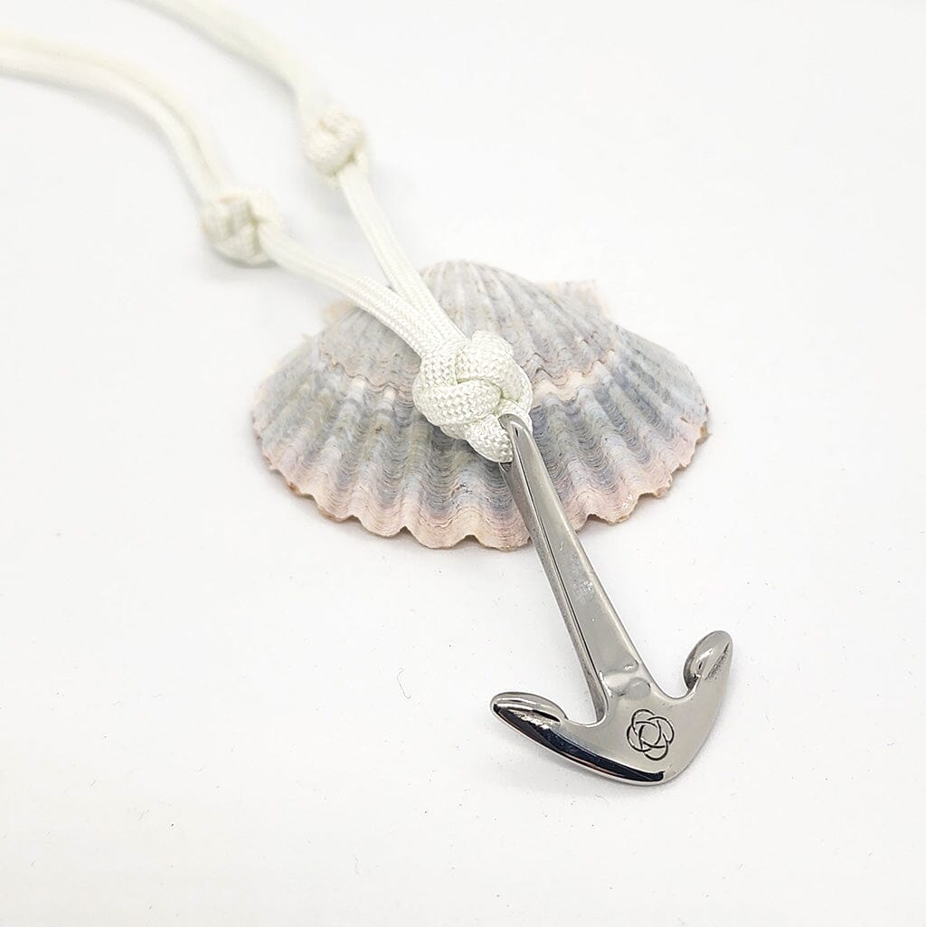 Blue Stripe Anchor Adjustable Necklace Stainless Steel 165 Mystic Knotwork 