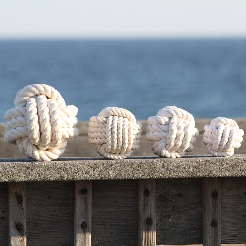 Nautical Knot Card Holder, White, 4", 3-Pass Monkey Fist Knot nautical wedding Mysticknotwork.com 