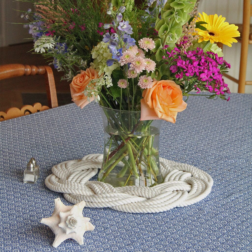 Sailor Knot Wreath or Centerpiece, White, w/ Frame home decoration Mysticknotwork.com 