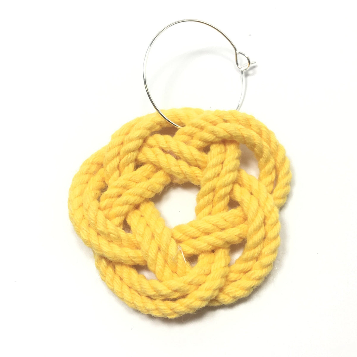 Sailor Knot Wine Charms, Nautical Colors kitchen Mysticknotwork.com Yellow 