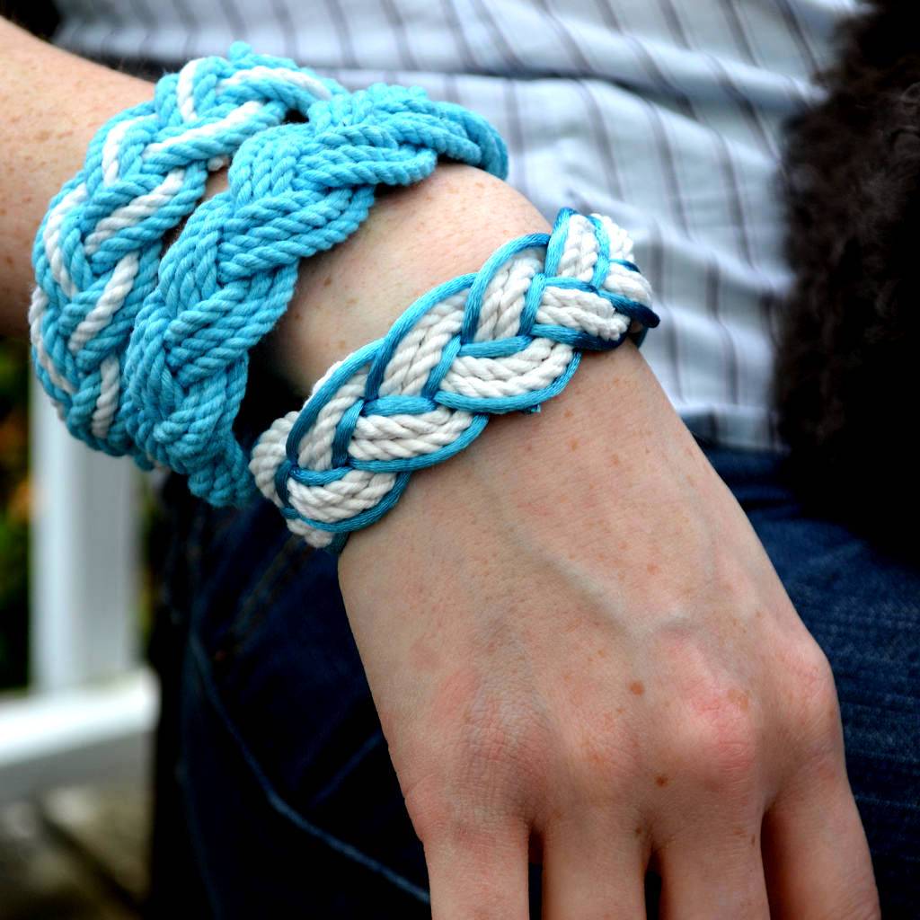 Turquoise Sailor Bracelet Satin Outline bracelet Mystic Knotwork 