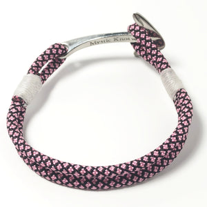 Nautical Knot Pink Diamond Nautical Anchor Bracelet Stainless Steel 326 handmade at Mystic Knotwork