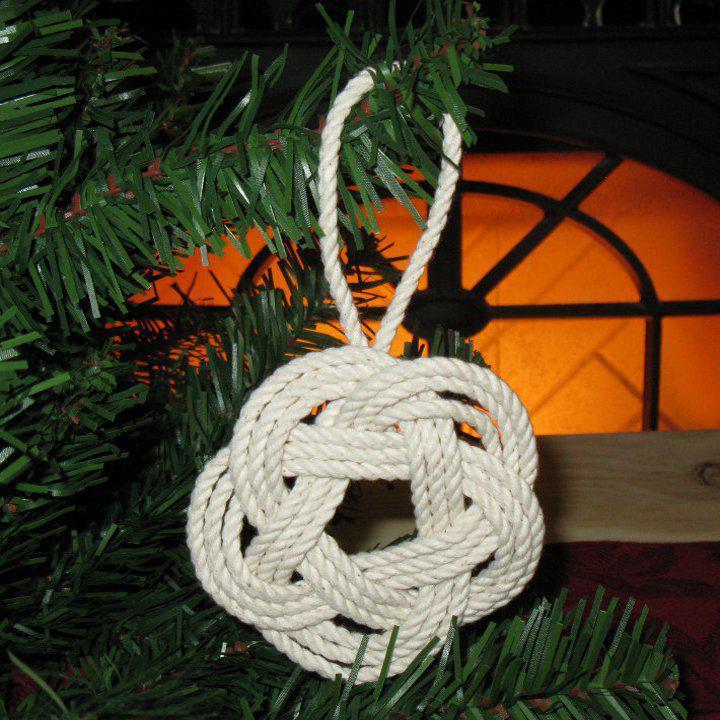 Nautical Knot Sailor Knot Christmas Ornament Custom in 17 colors handmade at Mystic Knotwork