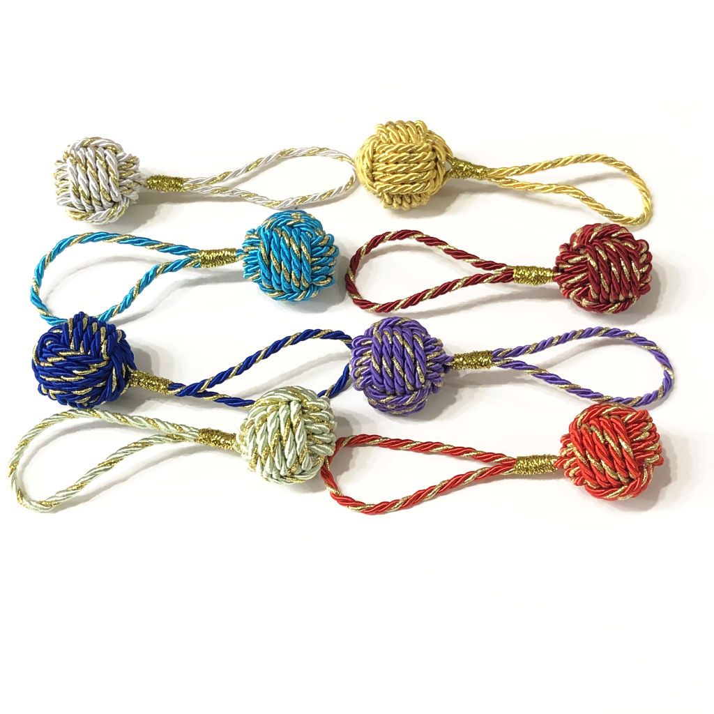 Nautical Christmas Ball Ornament Metallic Monkey Fist Mystic Knotwork 