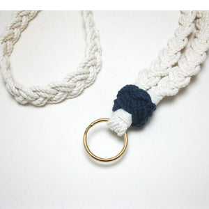 Nautical Knot Woven Lanyard w/ Sailor Knot handmade at Mystic Knotwork