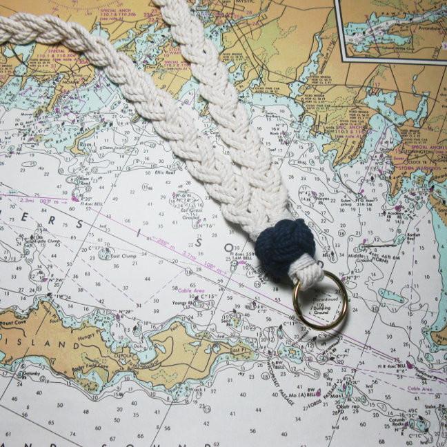 Nautical Knot Woven Lanyard w/ Sailor Knot handmade at Mystic Knotwork