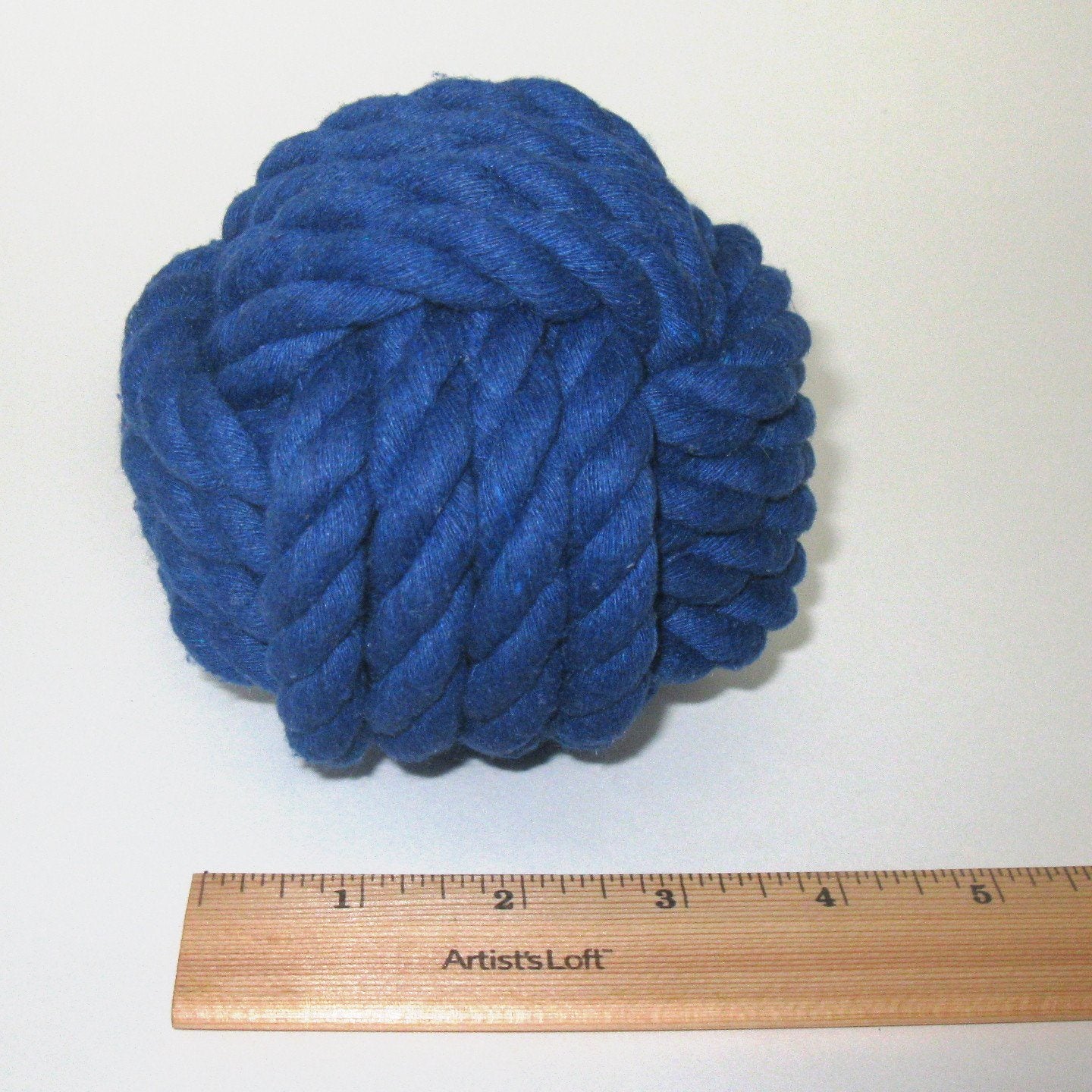 Nautical Knot Nautical Knot Card Holder, Blue, 4.5", 4-Pass handmade at Mystic Knotwork