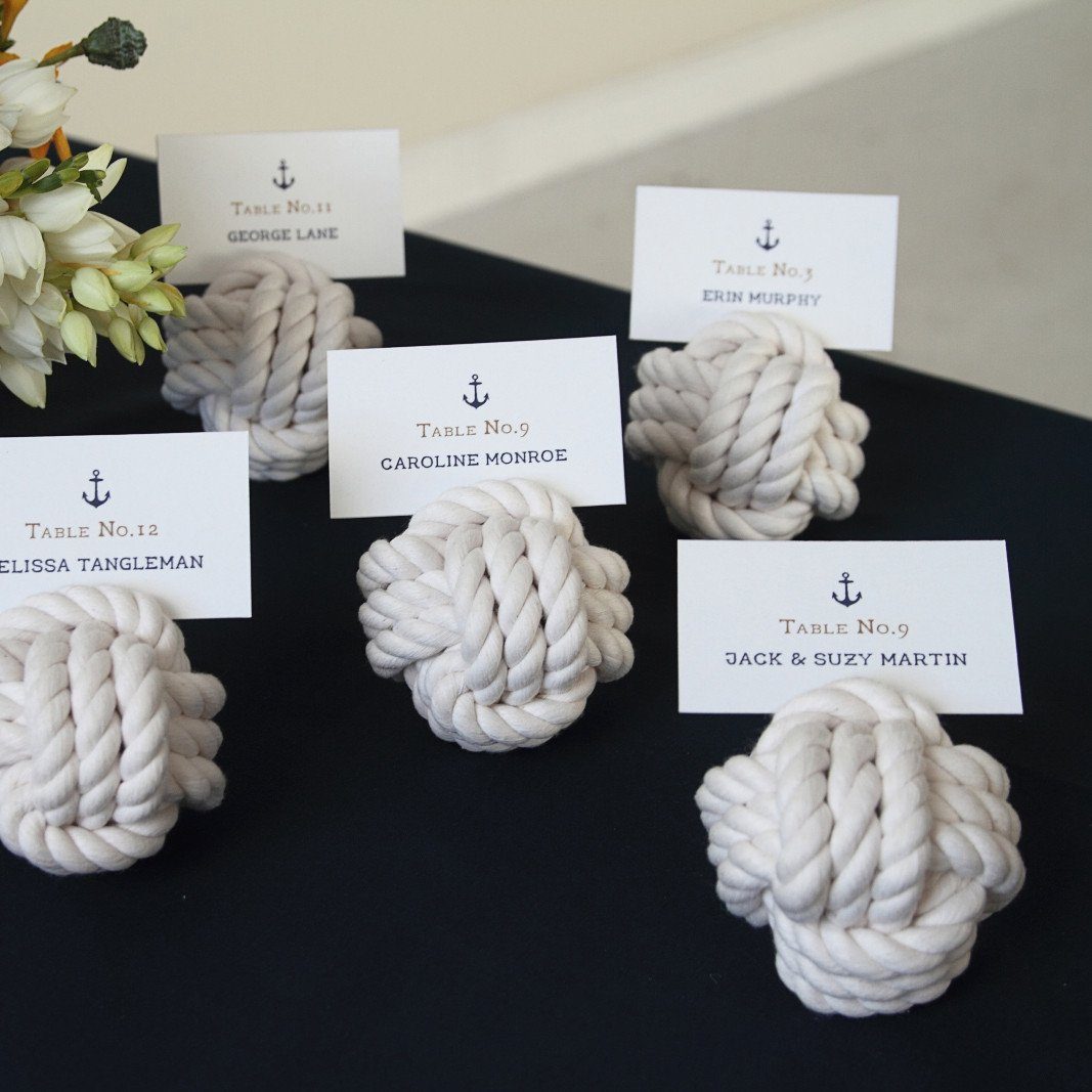 Nautical Nautical Knot Card Holder, White, 3, 3-Pass Made in the USA by  hand in Mystic, Connecticut $ 9.00