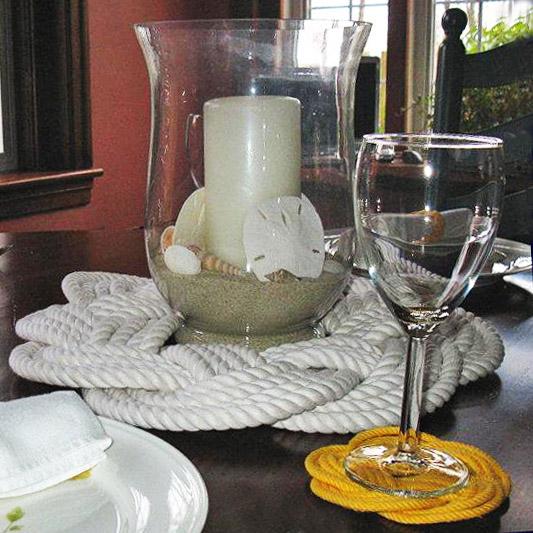 Sailor Knot Wreath or Centerpiece, White home decoration Mysticknotwork.com 