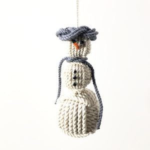 Nautical Snowman Hand Woven Monkey Knots for your tree -all choices- Mystic Knotwork Grey 