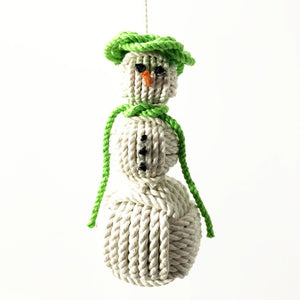 Nautical Snowman Hand Woven Monkey Knots for your tree -all choices- Mystic Knotwork Lime 