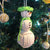 Lime Green Cap Nautical Snowman Hand Woven Monkey Knots for your tree Mystic Knotwork 