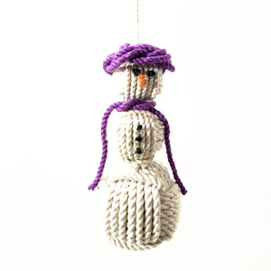 Nautical Snowman Hand Woven Monkey Knots for your tree -all choices- Mystic Knotwork Purple 