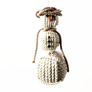 Nautical Snowman Hand Woven Monkey Knots for your tree -all choices- Mystic Knotwork Tan 
