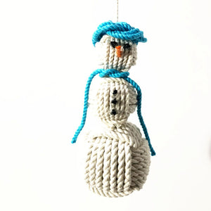 Nautical Snowman Hand Woven Monkey Knots for your tree -all choices- Mystic Knotwork Turquoise 