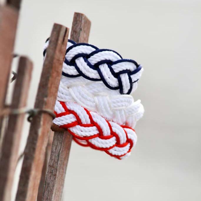 Navy Sailor Bracelet Satin Outline bracelet Mystic Knotwork 