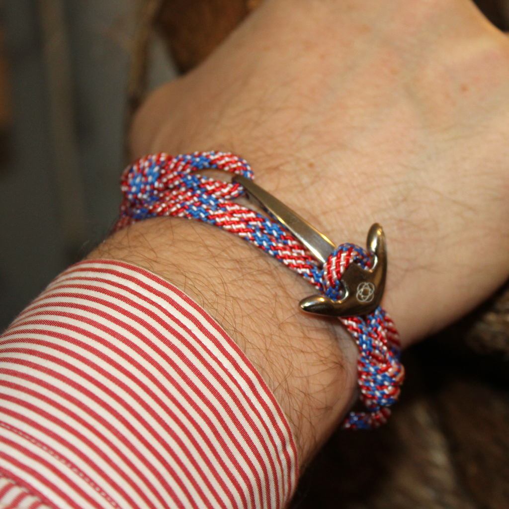 Patriotic Adjustable Anchor Wrap Use as a Bracelet, Anklet, or Necklace 187 Mystic Knotwork 